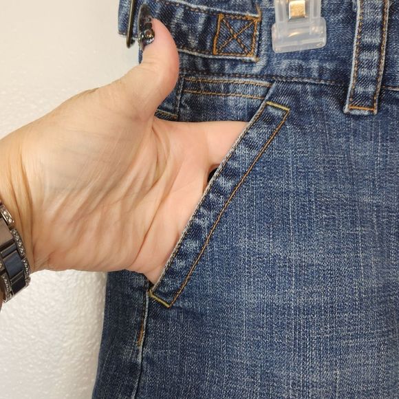 VTG Gap Jeans Blue Denim Mini Skirt Size 14 - Picture 3 of 6